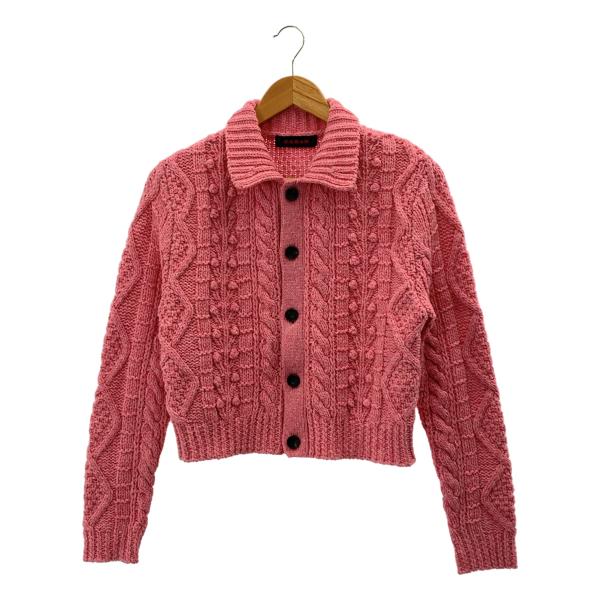 CABaN（キャバン） ウール ハンドニット ケーブル ポロ カーディガン