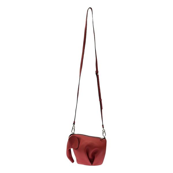 【美品】  LOEWE / ロエベ | エレファント クラシックカーフ ショルダーバッグ 199.30.M93 | レッド | レディース LOEWE（ロエベ） 【美品】 | エレファント クラシックカーフ
