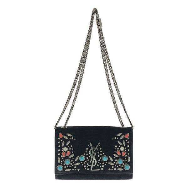 SAINT LAURENT カラーストーン スタッズ チェーン ショルダーバッグ SAINT LAURENT カラーストーン スタッズ チェーン ショルダーバッグ