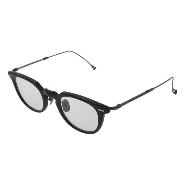 【美品】  ISSEY MIYAKE / イッセイミヤケ | × 金子眼鏡 wellington / ウエリントン アイウェア メガネ | 46□23 | ブラック ISSEY MIYAKE（イッセイミヤケ） × 金子眼鏡 wellington