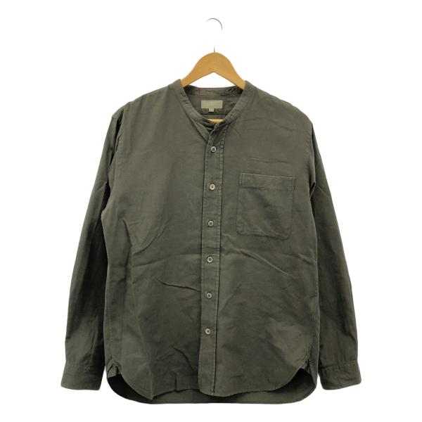 マーガレットハウエル♪コットン半袖シャツ　オープンカラー　グレー　L MARGARET HOWELL 【2023】マーガレットハウエル *COTTON POPLIN