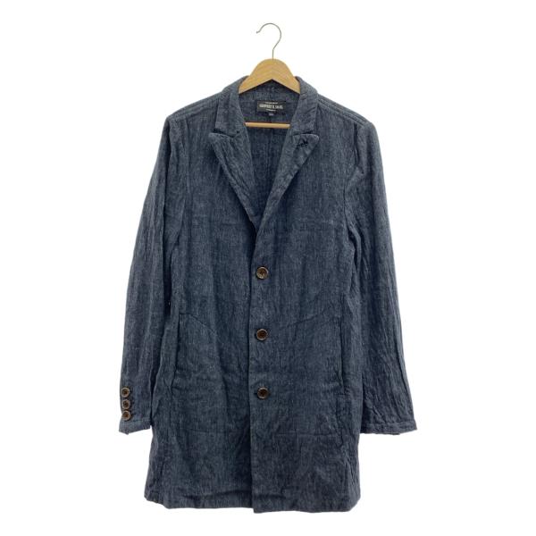 GEOFFREY B.SMALL / ジェフリーBスモール | ヘリンボーン シングルブレスト ロングジャケット | XS | グレー系 | メンズ GEOFFREY B.SMALL / ジェフリーBスモール ヘリンボーン シングル