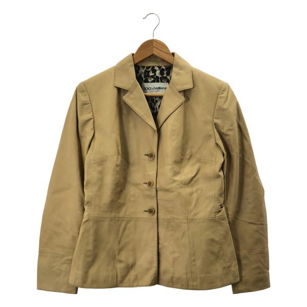 極美品 DOLCE&GABBANA 本革 レザージャケット 裏地 レオパード SALE☆DOLCE&GABBANA 本革 レザージャケット 裏地 レオパード - メルカリ