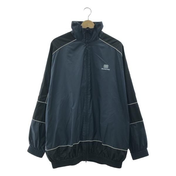 BALENCIAGA ブラック ナイロンジャケット 44 BALENCIAGA | 2020 BB logo color block nylon jacket / ロゴ