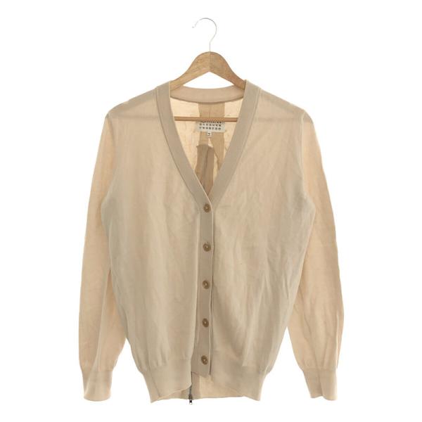 Maison Martin Margiela / メゾンマルタンマルジェラ | 2015SS | バックジップ Vネックカーディガン | M | ベージュ | レディース kldclothing_immmoozczyt3
