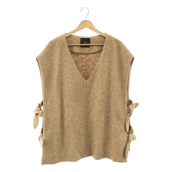 美品】 Cen. / セン | 2022AW ウールライク リボンベスト F ベージュ  