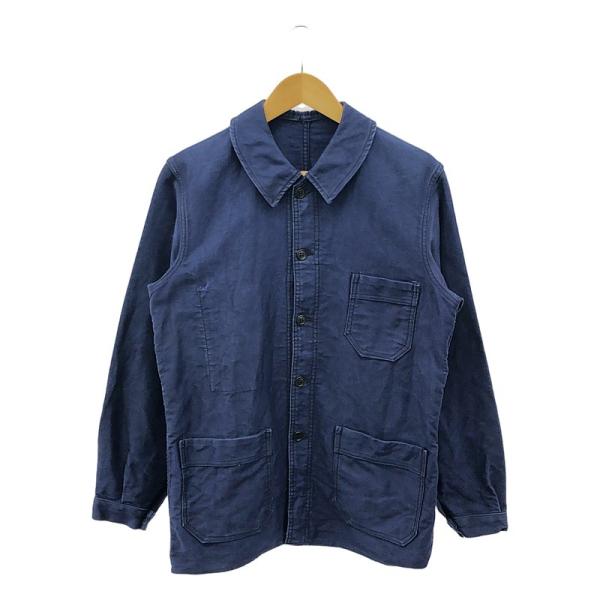 EURO VINTAGE / ユーロヴィンテージ | 推定30-40s ヴィンテージ L'INEGALABLE フレンチワーク モールスキン ジャケット | 44 | ネイビー | メンズ EURO VINTAGE / ユーロヴィンテージ | 推定30-40s ヴィンテージ L