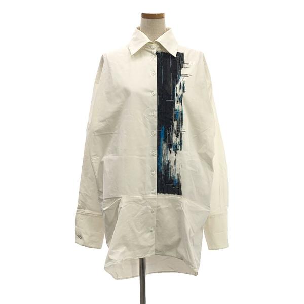 PAUL POIRET a Paris / ポール ポワレ | 2018AW | フロント スパンコール刺しゅう ロングシャツ | 36 | ホワイト | レディース kldclothing_konynyzdqaxl