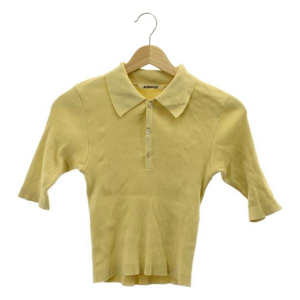 AURALEE（オーラリー） GIZA HIGH GAUGE RIB KNIT POLO / コットン