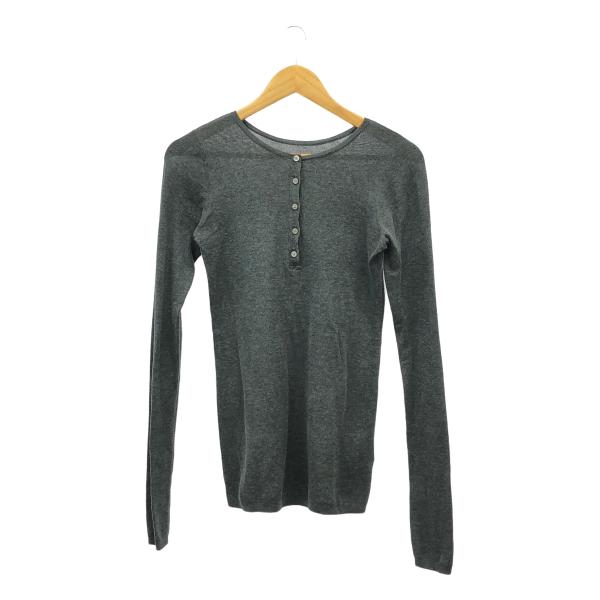 GOOD GRIEF / グッドグリーフ | HENLEY RIB KNIT TOP / リブニット | F | グレー | レディース GOOD GRIEF / グッドグリーフ | HENLEY RIB KNIT TOP リブニット