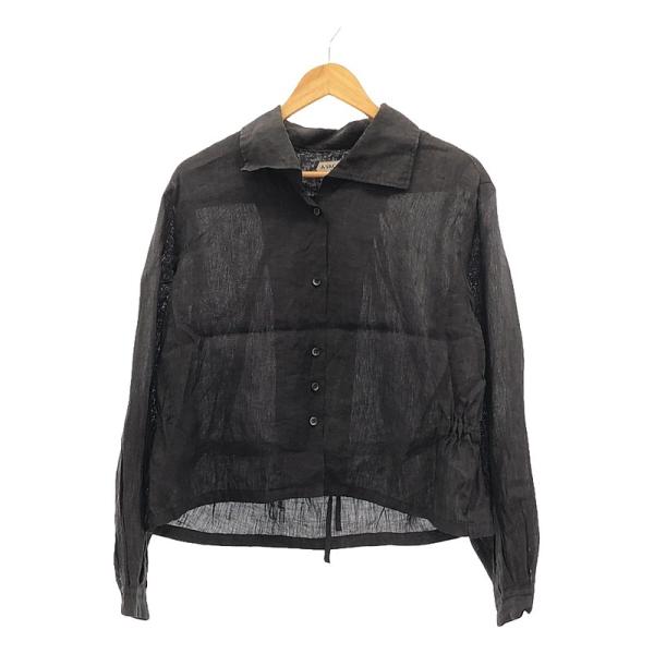 A VACATION - 【美品】  A VACATION / アヴァケーション | 2024SS | リネン バックギャザー シャツ ジャケット | F | グレー | レディース A VACATION 【美品】 / アヴァケーション | 2024SS リネン