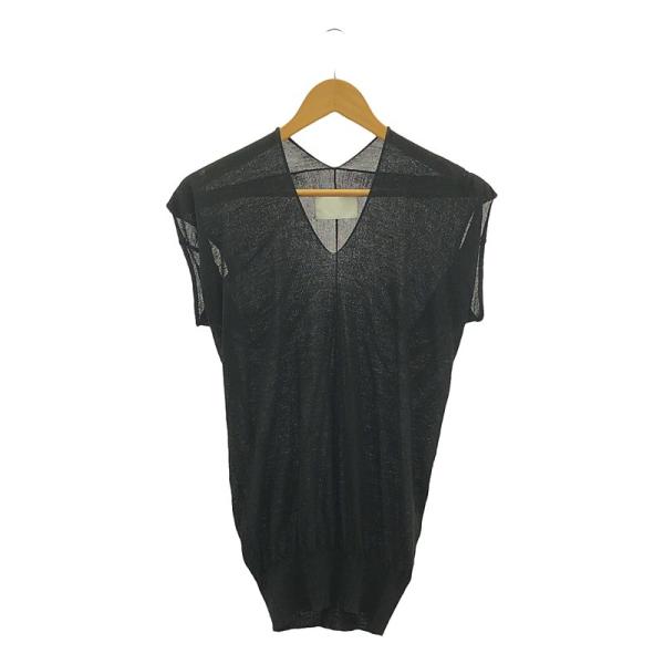 Maison Margiela / メゾンマルジェラ | 白タグ Vネック ニット | ブラック | レディース Maison Margiela / メゾンマルジェラ | 白タグ Vネック ニット