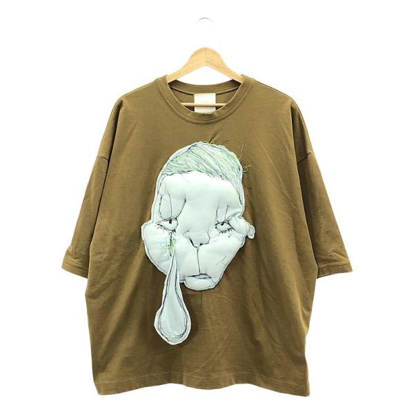 BABY RETURN / ベイビーリターン | MANAHO HAMASAKI / クルーネック オーバー Tシャツ カットソー | ブラウン | レディース BABY RETURN / ベイビーリターン | MANAHO HAMASAKI クルーネック