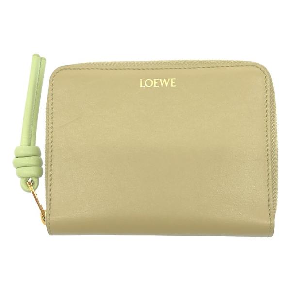 LOEWE ロエベ リピートアナグラム コンパクトジップウォレットライムイエロー LOEWE ロエベ リピートアナグラム コンパクトジップウォレット