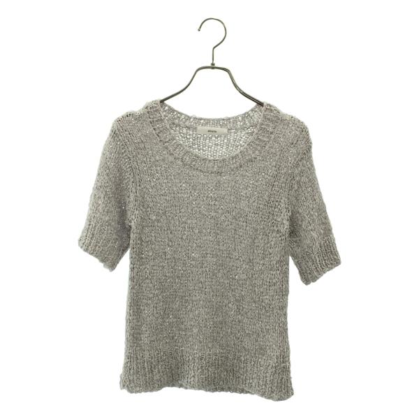 【美品】ebure　エブール　ハイネック ノースリーブ ニット　シルク混 ebure ebure / エブール シルク テープ ハンドニットトップス : KLD