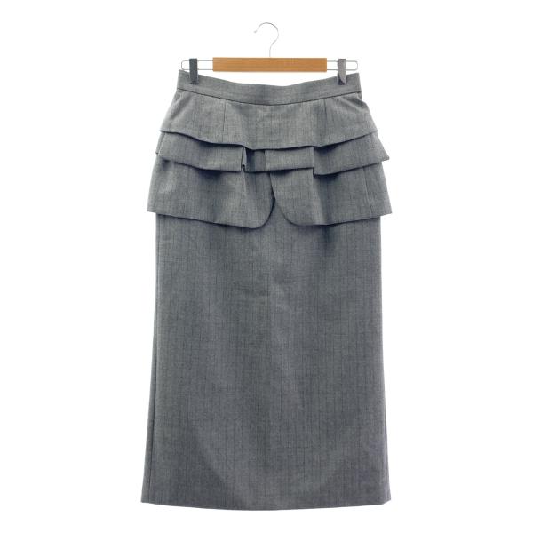 【中古】サカイ sacai 23AW Chalk Stripe Skirt チョークストライプスカート タイト マキシ ロング ウール 2 黒 sacai（サカイ） 【美品】 | 2023AW | Chalk Stripe Skirt チョーク