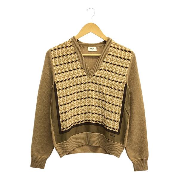 CELINE 【美品】 / セリーヌ | 2020SS シルク切替 Vネック