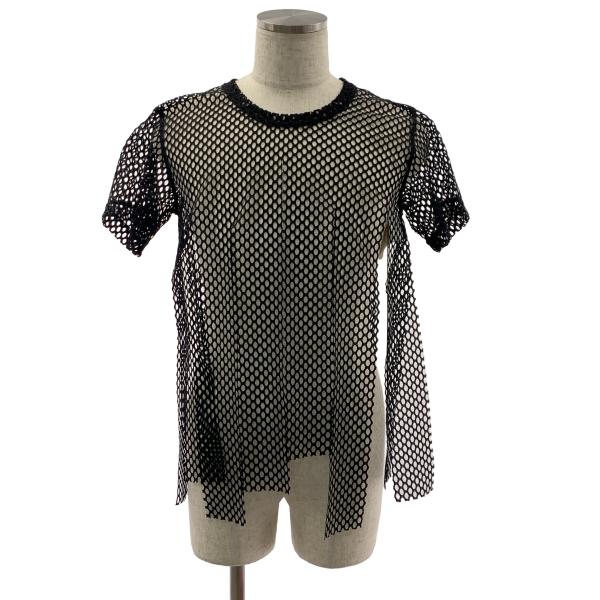 コムデギャルソンオムプリュス　カットソー　メッシュ　黒　L COMME des GARCONS HOMME PLUS / コムデギャルソンオムプリュス 変形