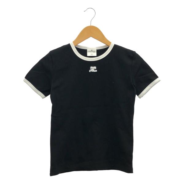 COURREGES / クレージュ ワンポイントロゴ クルーネック Tシャツ