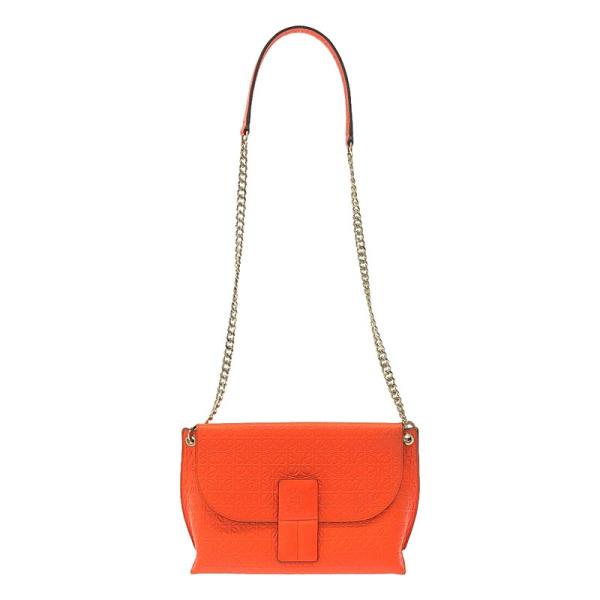 美品 LOEWE PVC アナグラム リピート ハーフムーン ショルダーバッグ LOEWE ロエベ アナグラム ショルダーバッグ PVC レザー グレー
