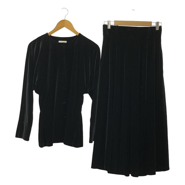 foufou / フーフー | 【THE DRESS #25】セットアップ velour button blouse / skirt ブラウス スカート | 1 | ブラック | レディース foufou / フーフー | 【THE DRESS #25】セットアップ velour