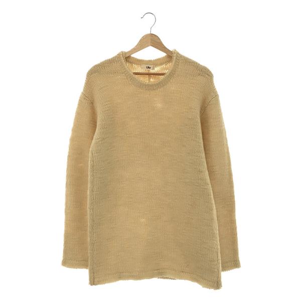 Uhr / ウーア | 2022AW | Untrimmed Crew Neck Knit カットオフ クルーネック ニット | F | ナチュラル | レディース Uhr Uhr / ウーア | 2022AW | Untrimmed Crew Neck Knit カットオフ
