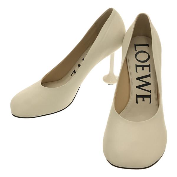 美品】 LOEWE / ロエベ | スクエアトゥ レザー トイ ヒール パンプス 