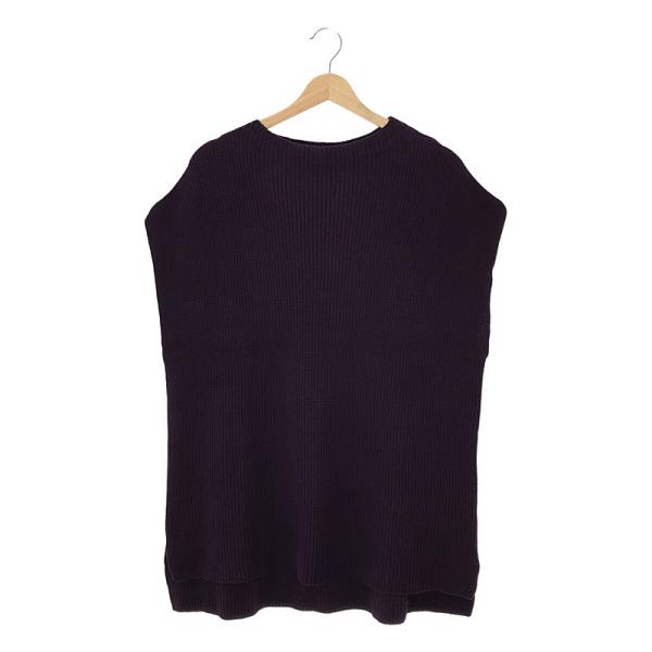 【美品】  フローレント / FLORENT | ボートネックニットベスト | パープル | レディース 美品】 フローレント / FLORENT | ボートネックニットベスト パープル