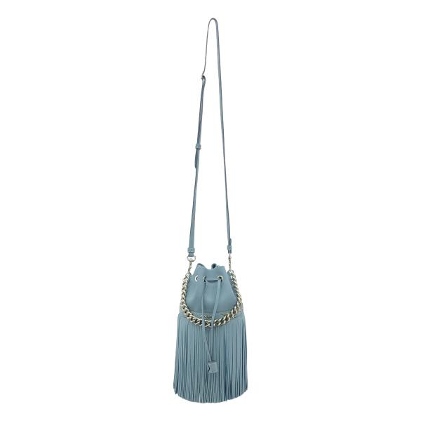 【美品】  J&M DAVIDSON / ジェイアンドエムデヴィッドソン | FRINGE CARNIVAL / カーニバル 2way レザー スタッズ フリンジ チェーンハンドル ショルダーバッグ | ブルー | レディース J&M Davidson（J＆Mデヴィッドソン） 【美品】 | FRINGE CARNIVAL