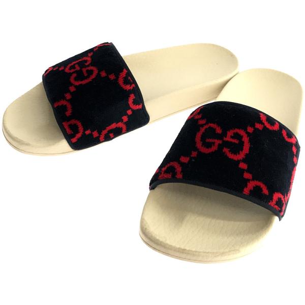 美品】 GUCCI / グッチ | 577676 GGロゴ ルーム シューズ スライド