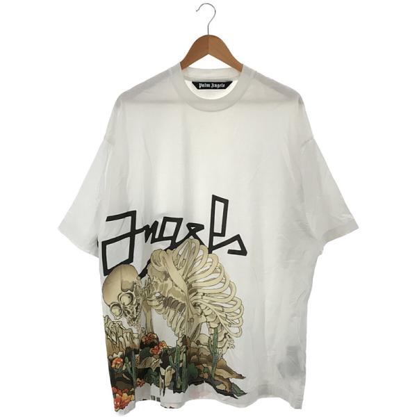 Palm Angels / パームエンジェルス | Desert Skull ロゴ スカル 両面 プリント オーバーサイズ Tシャツ | M |  ホワイト | メンズ
