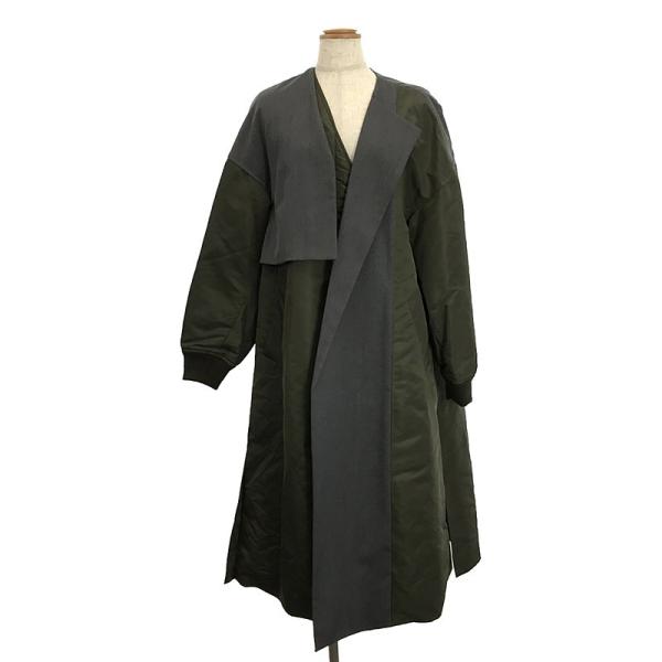エンフォルド 20AW ナイロンツイル Mix Fabric コート 36