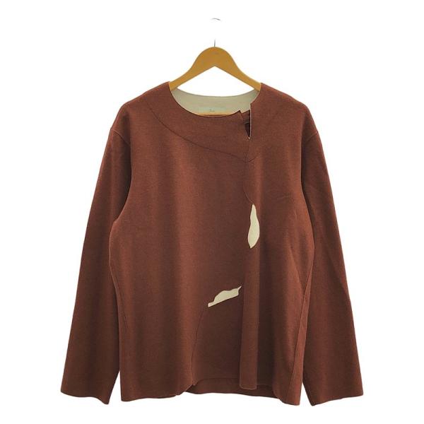 amachi. / アマチ | Wood Crack Top / 007E ウール ニット プルオーバー | 4 | ボルドー系 | メンズ amachi. / アマチ | Wood Crack Top 007E ウール ニット プルオーバー