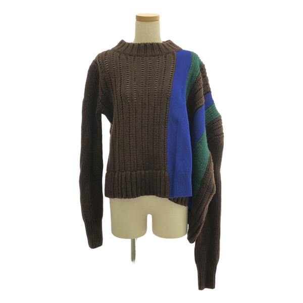 sacai - sacai / サカイ | ウール アシンメトリー ローゲージ ニット プルオーバー | 1 | マルチカラー | レディース sacai / サカイ | ウール アシンメトリー ローゲージ ニット