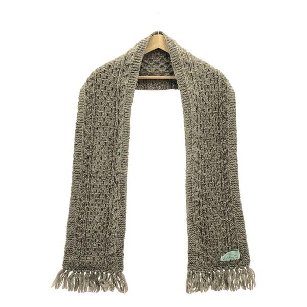 INVERALLAN / インバーアラン | ウール ケーブル編み マフラー | ライトブラウン | メンズ INVERALLAN（インバーアラン） | ウール ケーブル編み マフラー