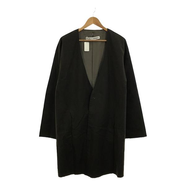 【新品】  OLUBIYI THOMAS / オルヴィトーマス | 2022AW | kimono back collarless cardigan coat オイルドコットン カラーレス コート | 2 | フォレスト | メンズ 新品】 OLUBIYI THOMAS / オルヴィトーマス | 2022AW kimono back