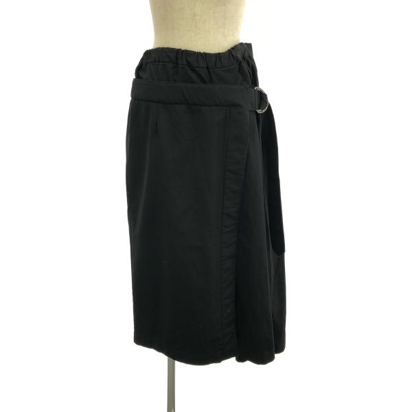 ジュンヤワタナベ　巻きスカート ロング ラップスカート 2022年 近年 黒 S ジュンヤワタナベ 巻きスカート ロング ラップスカート 2022年