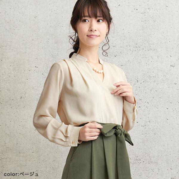 トップス レディース 長袖 ブラウス シフォン オフィス カットソー フォーマル とろみ 白 きれいめ 代 30代 40代 春夏 春 夏 Buyee Buyee Japanese Proxy Service Buy From Japan Bot Online