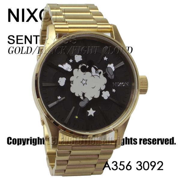 ニクソン] NIXON 腕時計 SENTRY SS: GOLD/BLACK/FIGHT CLOUD A356-3092