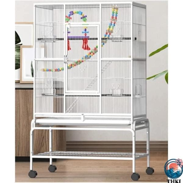 鳥かご 大型のインコケージ 大きな金属オウムバードケージオカメインコインコカナリアラブバード豪華ケージ 鳥小屋 掃除しやすい フィンチホイールとオウムケー