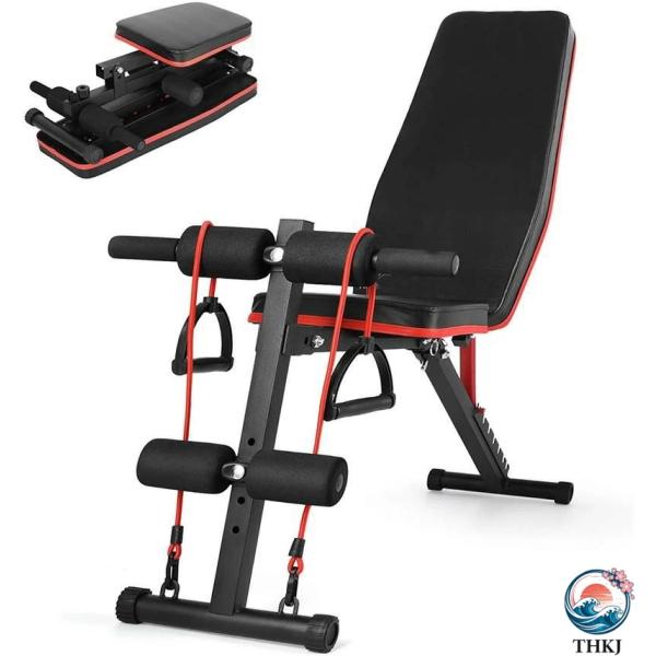 トレーニングベンチ マルチシットアップベンチ 折り畳み 耐荷重300kg