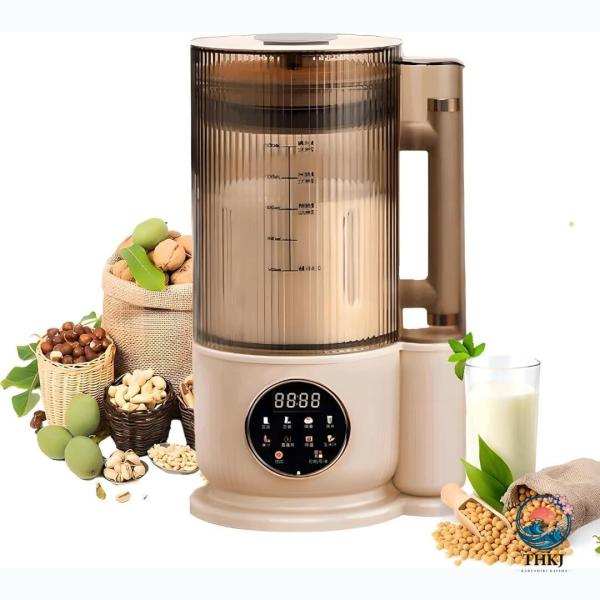 商品説明     商品詳細     多機能自動豆乳メーカー：この豆乳メーカーには、24時間予約と保温機能が付いています。事前に大豆を浸す必要はありません。いつでもどこでも、できたてのドリンクを楽しめます。豆乳、アーモンドミルク、オート麦ミル...