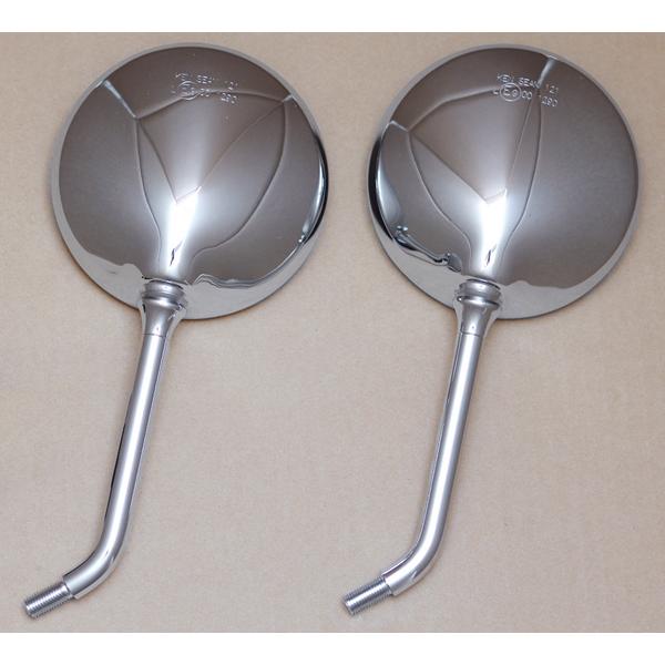 ホンダ（HONDA） ホンダ純正バックミラー（逆ネジ）丸型メッキ 左右