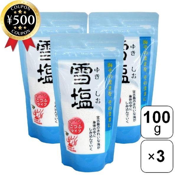 雪塩 こつぶタイプ 110g×2個　/顆粒 沖縄 宮古島の塩（MB）