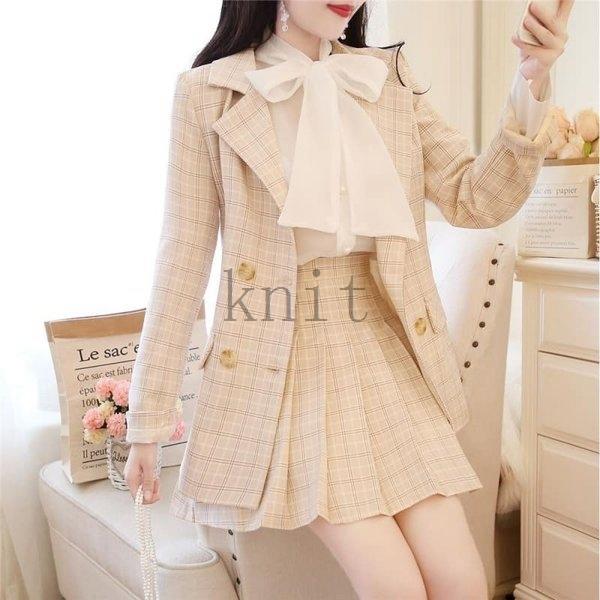 セットアップレディース高校生中学生ガーリー制服風コーデシャツ 