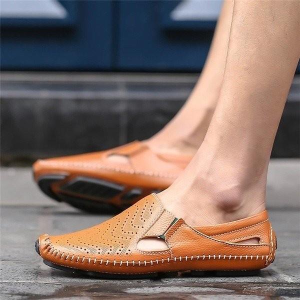 サンダルメンズ革サンダルメッシュサンダルビーチビーチサンダル軽い柔らかい痛くない抗菌消臭機能通気性軽量 Sieuthicongtrinh Vn