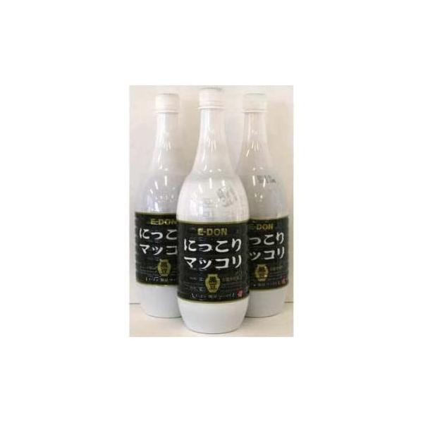 二東 イードンにっこりマッコリ 黒豆 1000mlペットボトル 3本セット