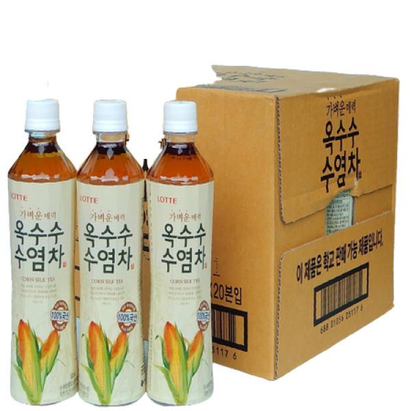 【ロッテ】とうもろこしのひげ茶PET*500ml/1ケース(24本入)