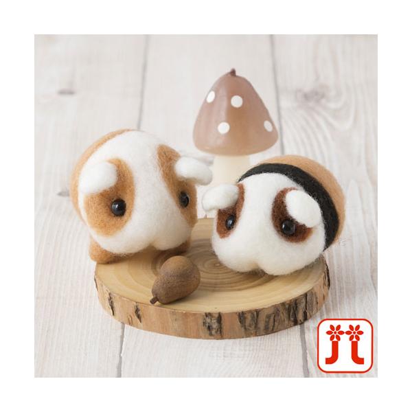 ●キット内容 : アクレーヌ、目、テキスト●完成サイズ ： モルモット（茶）高さ約4.4cm、モルモット（薄茶）高さ約5.1cm※ニードルの刺し具合によって大きさは変わります。●用意するもの： フェルティング用ニードル極細（H441-023...