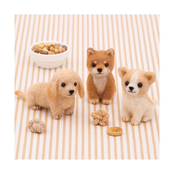 ●キット内容 : アクレーヌ・目・レシピ●完成サイズ ： 柴犬/高さ約6cm、チワワ/高さ約5.5cm、ミニチュアダックスフンド/高さ約5cm※ニードルの刺し具合によって大きさは変わります。●用意するもの： フェルティング用ニードル極細（H...